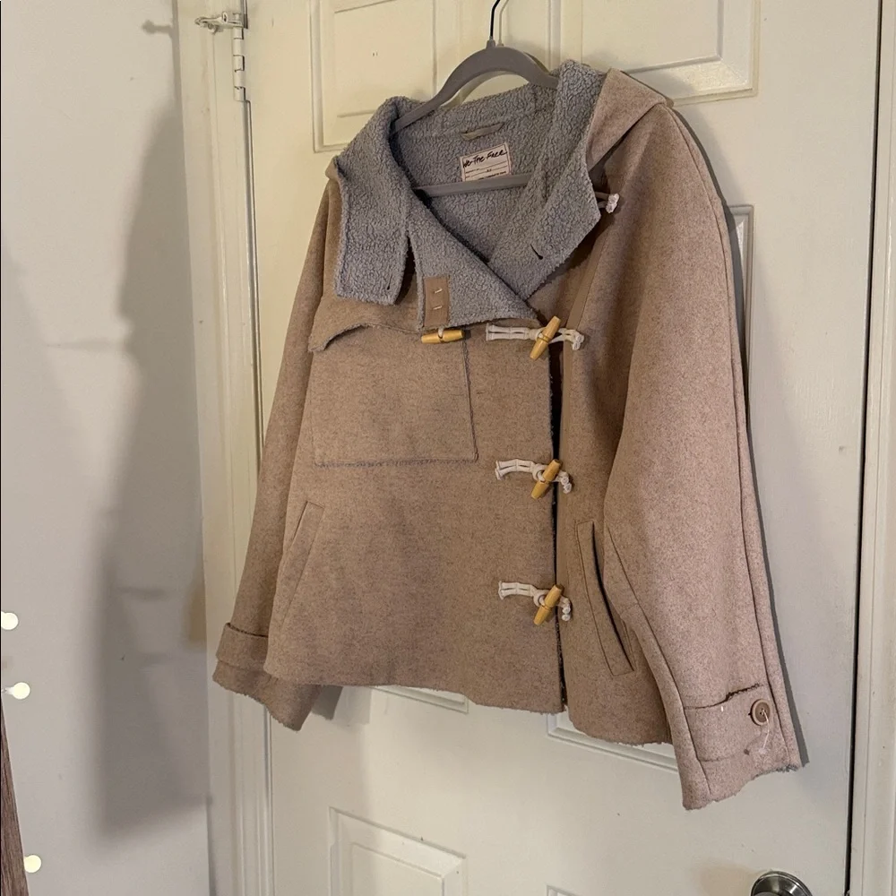Free People Slouchy Hooded Duffle Jacket